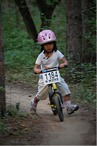 Strider prebike on dirt trails